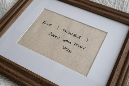 Custom Handwriting Embroidered Canvas | 5x7"