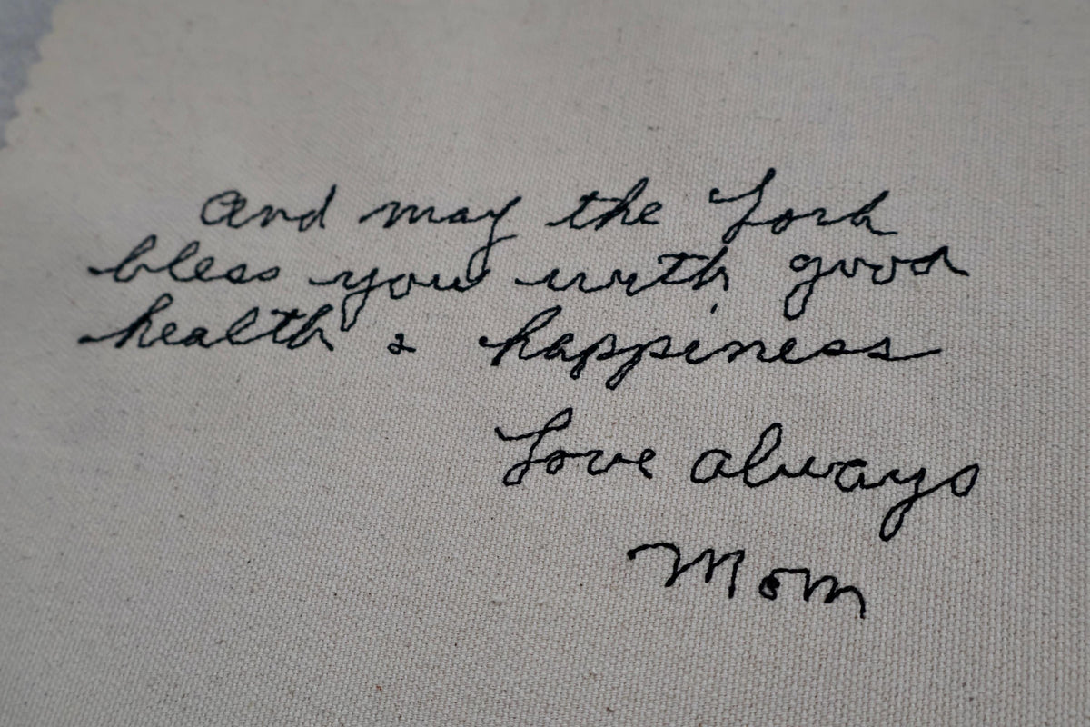 Custom Handwriting Embroidered Canvas | 5x7"