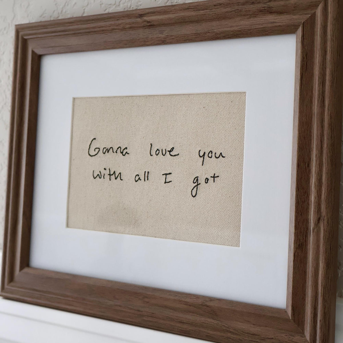 Custom Handwriting Embroidered Canvas | 5x7"
