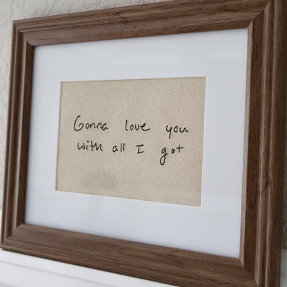 Custom Handwriting Embroidered Canvas | 5x7"