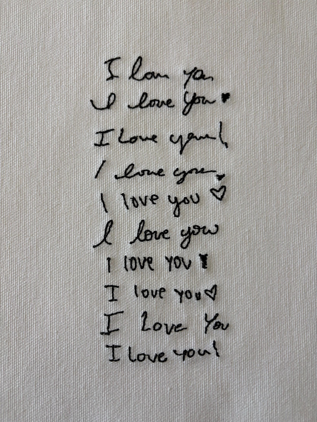 Custom Handwriting Embroidered Canvas | 8x10"