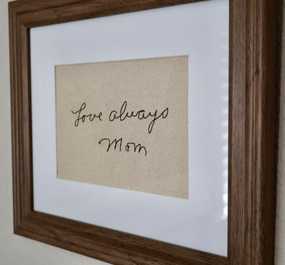 Custom Handwriting Embroidered Canvas | 5x7"