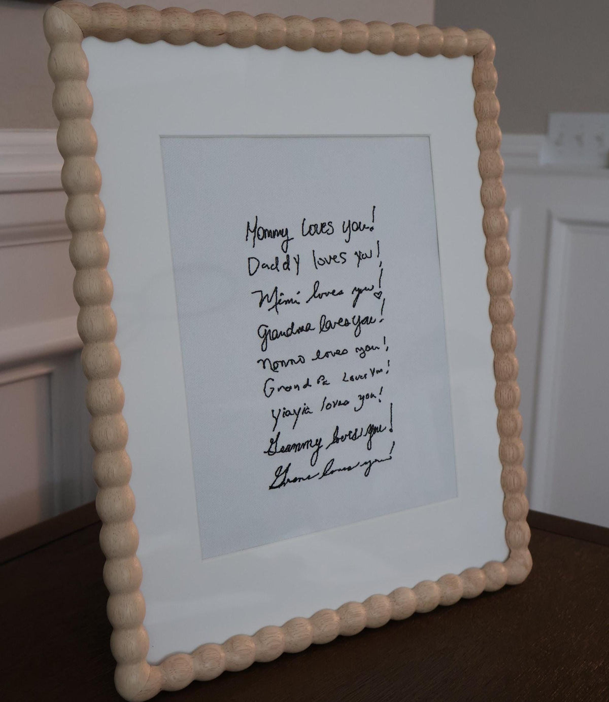 Custom Handwriting Embroidered Canvas | 8x10