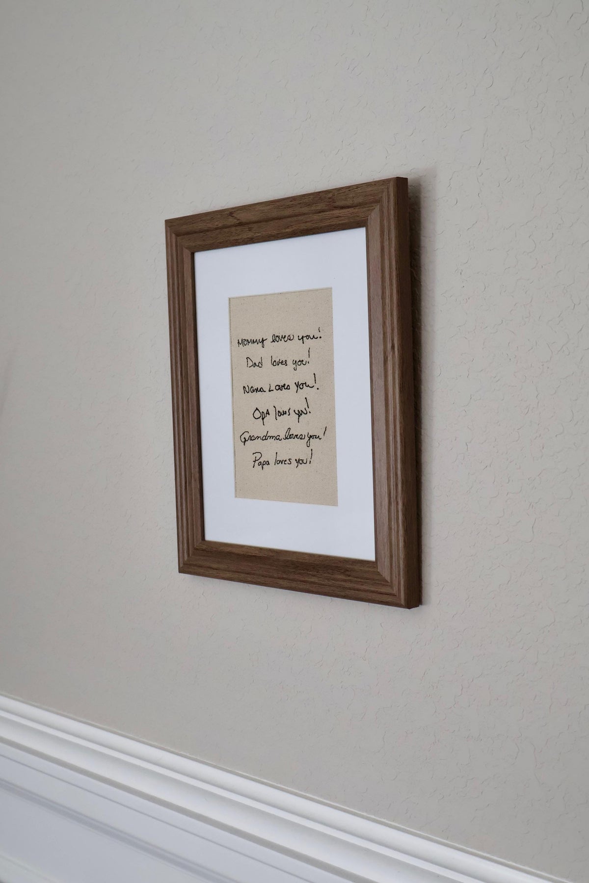 Custom Handwriting Embroidered Canvas | 8x10"