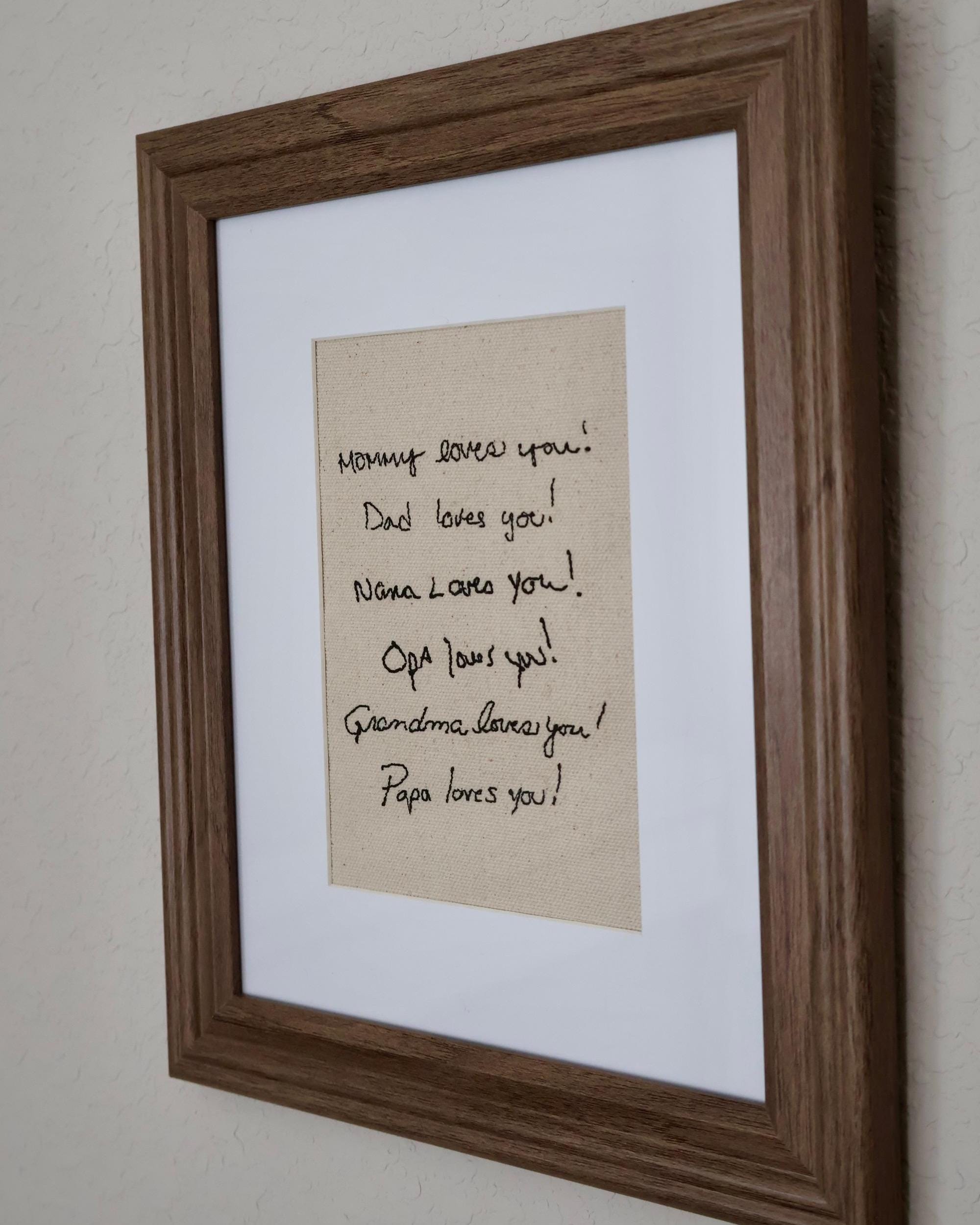 Custom Handwriting Embroidered Canvas | 5x7