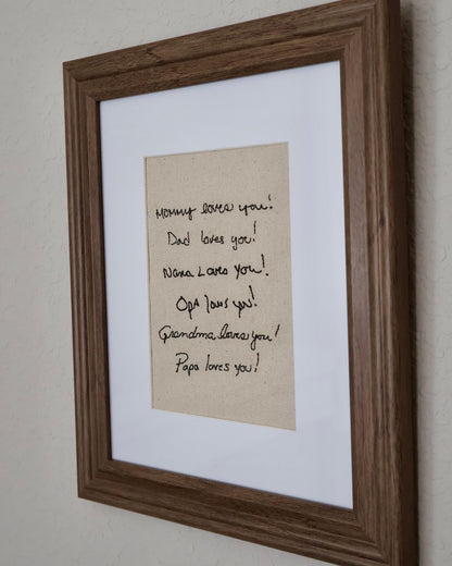 Custom Handwriting Embroidered Canvas | 5x7"